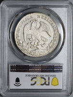 1848-Mo GC PCGS AU Mexico 8 Reales Cap Rays Rare Silver Dollar Coin (22080404C)