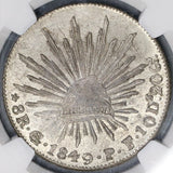 1849-Go NGC MS 63 Mexico 8 Reales Guanajuato Silver Coin POP 6/2 (18100301C)