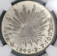 1849-Go NGC MS 63 Mexico 8 Reales Guanajuato Silver Coin POP 6/2 (18100301C)