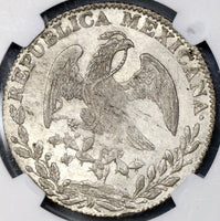 1849-Go NGC MS 63 Mexico 8 Reales Guanajuato Silver Coin POP 6/2 (18100301C)