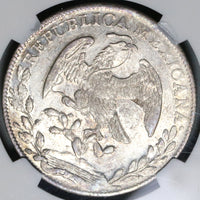 1853-C NGC AU 58 Mexico Silver 8 Reales Culiacan Mexican Cap Coin (21081301C)