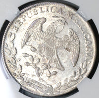 1853-C NGC AU 58 Mexico Silver 8 Reales Culiacan Mexican Cap Coin (21081301C)