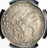1853/43-Ca NGC XF Mexico 8 Reales Chihuahua Cap Rays Silver Coin (23021903C)