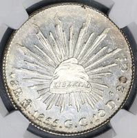 1855-Mo NGC MS 64 Mexico 8 Reales Silver Coin POP 4/1 (19031701C)
