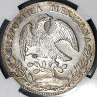 1855-Mo NGC MS 64 Mexico 8 Reales Silver Coin POP 4/1 (19031701C)