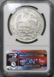 1855-Zs OM NGC AU 55 Mexico 8 Reales Silver Dollar Cap Rays Coin (21042101C)