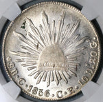 1856-C NGC AU 58 Mexico Silver 8 Reales Culiacan Mint Scarce Coin (21111803C)