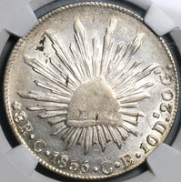 1856-C NGC AU 58 Mexico Silver 8 Reales Culiacan Mint Scarce Coin (21111803C)