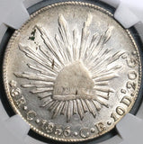 1856-C NGC AU 58 Mexico Silver 8 Reales Culiacan Mint Scarce Coin (21111803C)
