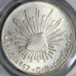 1857-C PCGS AU Mexico 8 Reales Culiacan Mint Scarce Silver Coin (20101704C)