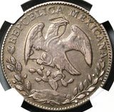 1860/59-Go NGC XF 40 Mexico 8 Reales Guanajuato Overdate Silver Coin (22070601C)