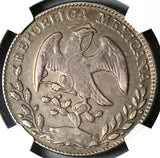 1860/59-Go NGC XF 40 Mexico 8 Reales Guanajuato Overdate Silver Coin (22070601C)