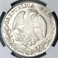 1861-Do NGC MS 64 Mexico 8 Reales Durango Mint Rare Silver Coin (21110402C)