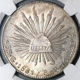 1861/51-Go NGC MS 63 Mexico 8 Reales Guanajuato Scarce Overdate Coin (23021501C)