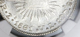 1861/0-Zs NGC MS 61 Mexico 8 Reales Zacatecas Overdate Mint State Silver Coin (22102503C)