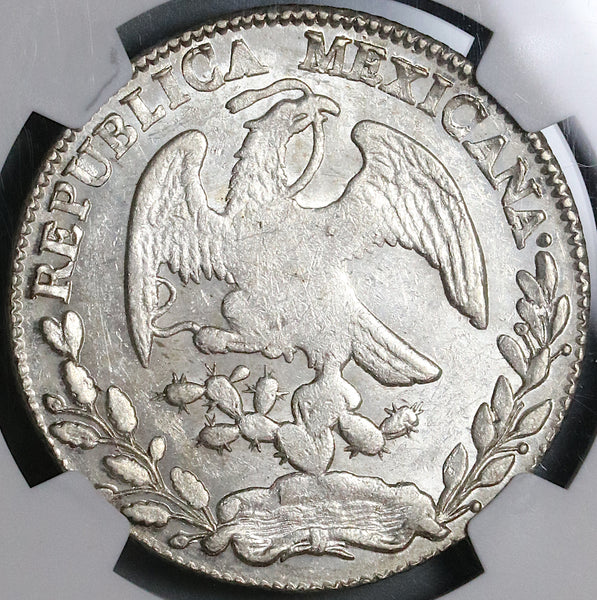 1861/0-Zs NGC MS 61 Mexico 8 Reales Zacatecas Overdate Mint State