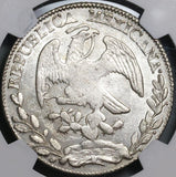 1861/0-Zs NGC MS 61 Mexico 8 Reales Zacatecas Overdate Mint State Silver Coin (22102503C)