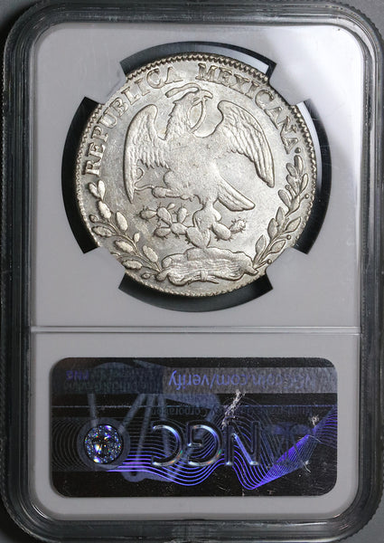 1861/0-Zs NGC MS 61 Mexico 8 Reales Zacatecas Overdate Mint State