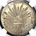1862-C NGC MS 63 MEXICO 8 Reales Culiacan Mint Scarce Silver Coin POP 3/0 (18072301C)