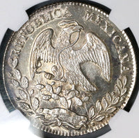 1862-Mo NGC MS 63 Mexico 8 reales Near PL Silver Mint State Coin (19060202C)