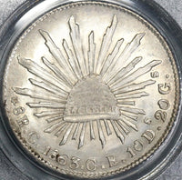 1863-C PCGS MS 63 Mexico Silver 8 Reales Culiacan Mint Scarce Coin (21090405C)