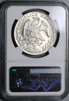 1863-Go NGC MS 62 Mexico 8 Reales Guanajuato Cap Rays Silver Coin (23031201D)