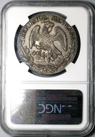1863-O AE NGC AU 50 Mexico 8 Reales Oaxaca Mint Scarce Silver Coin (23021301C)
