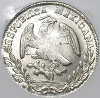 1863-O FR NGC MS 62 Mexico 8 Reales Oaxaca Mint Scarce Silver Dollar Coin (20070401C)