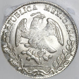 1863-O FR NGC MS 62 Mexico 8 Reales Oaxaca Mint Scarce Silver Dollar Coin (20070401C)