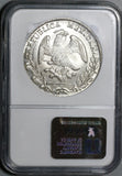 1863-O FR NGC MS 62 Mexico 8 Reales Oaxaca Mint Scarce Silver Dollar Coin (20070401C)