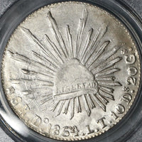 1864-Do PCGS MS 62 MEXICO Silver 8 Reales Durango Mint Scarce Coin (18061802C)