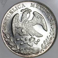 1868-Go ANACS MS 65 Mexico 8 Reales Mint State Guanajuato Silver Coin (19071301D)