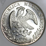 1868-Go ANACS MS 65 Mexico 8 Reales Mint State Guanajuato Silver Coin (19071301D)