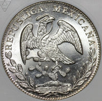 1868-Go ANACS MS 65 Mexico 8 Reales Mint State Guanajuato Silver Coin (19071301D)