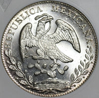 1868-Go ANACS MS 65 Mexico 8 Reales Mint State Guanajuato Silver Coin (19071301D)
