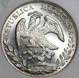 1868-Go ANACS MS 65 Mexico 8 Reales Mint State Guanajuato Silver Coin (19071301D)