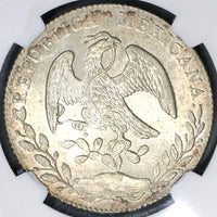 1873-Go NGC MS 61 Mexico 8 Reales Mint State Guanajuato Silver Coin (19060301C)
