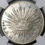 1873-Mo NGC MS 62 Mexico 8 Reales Mint State Silver First Year 8R Coin (21100603C)