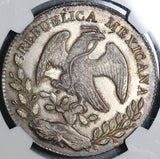 1874-Oa NGC MS 64 Mexico 8 Reales Oaxaca Mint Rare Silver Coin (21103101D)