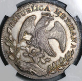 1874-Oa NGC MS 64 Mexico 8 Reales Oaxaca Mint Rare Silver Coin (21103101D)