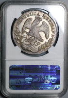 1874-Oa NGC MS 64 Mexico 8 Reales Oaxaca Mint Rare Silver Coin (21103101D)