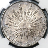 1875-A NGC MS 61 Mexico 8 Reales X RARE Alamos Silver Coin 7/7 Date POP 1/0 (20111001C)
