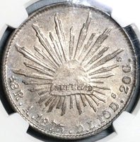 1875-A NGC MS 61 Mexico 8 Reales X RARE Alamos Silver Coin 7/7 Date POP 1/0 (20111001C)