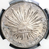 1875-A NGC MS 61 Mexico 8 Reales X RARE Alamos Silver Coin 7/7 Date POP 1/0 (20111001C)