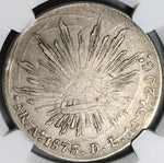 1875-As NGC XF 40 Mexico 8 Reales Rare Alamos Mint Silver Coin (22101301C)