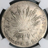 1875-As NGC XF 40 Mexico 8 Reales Rare Alamos Mint Silver Coin (22101301C)