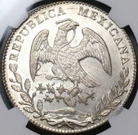 1875-Cn NGC MS 62 Mexico 8 Reales Culiacan Mint Silver Coin POP 2/2 (22110202D)