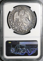 1875/6-Go NGC AU Det Mexico Silver 8 Reales Very Rare Overdate Coin (20092403C)