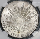 1875-Pi NGC MS 64 Mexico 8 Reales Potosi Mint Silver Coin POP 2/1 (18101804D)