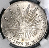 1875-Pi NGC MS 64 Mexico 8 Reales Potosi Mint Silver Coin POP 2/1 (18101804D)